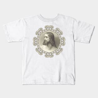 Christ Jesus portrait vintage frame Kids T-Shirt